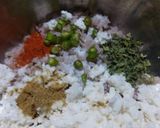 A picture of step 2 of Paneer Poha Appe.