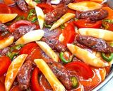 Une image de l'étape 4 de Viande hachée légumes au four.