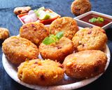 A picture of step 6 of Walnut Poha Cutlet.