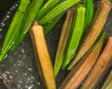 A picture of step 2 of Okra and Mushroom Salad.