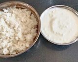 A picture of step 2 of Ancient probiotic South Indian style curd rice with mango pickle.