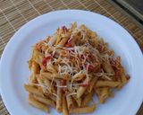 Foto del paso 6 de la receta: Macarrones con tomate, pimiento y huevo