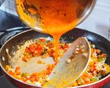 A picture of step 4 of Tri-Color Bell Pepper Cabbage Jhol Momos.