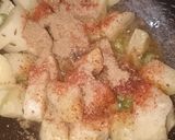 A picture of step 2 of Jeera aloo.
