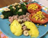 Foto del paso 2 de la receta: Brócoli con pavo, tomate, patata y gambas