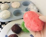Foto del paso 5 de la receta: Japanese 🎌Mochi Relleno con Helados de Matcha, Frambuesas, Anko (frijol dulce) !