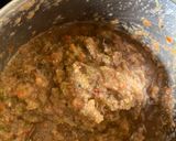 A picture of step 3 of Koli (Chicken) Saaru (runny curry)- Karnataka style.