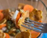Foto del paso 6 de la receta: Ensalada de tortilla francesa, palmitos, zanahoria, nueces, alcaparras y semillas de calabaza 🥗