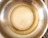 A picture of step 1 of Mango Sheera/Kesari.