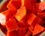 A picture of step 1 of Papaya laddu.
