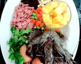 รูปขั้นตอนการทำที่ 1 ของ 🍍ข้าวผัดสับปะรด🍍(Pineapple Fried Rice)🍍khao pad sapparod🍍