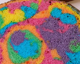 Foto del paso 7 de la receta: Bizcocho multicolor con cobertura de chocolate
