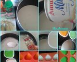 A picture of step 11 of Tricolor panna cotta.