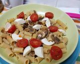 Foto del paso 2 de la receta Pasta con champiñones, huevo duro y tomate