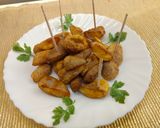 A picture of step 4 of Roasted water chestnut masaledar chaat.