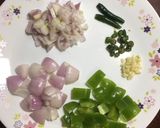 A picture of step 2 of Paneer Chilli.