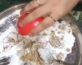 A picture of step 4 of Singhare Ke Ladoo(water chestnuts).