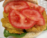 Foto del paso 3 de la receta: Hamburguesas caseras de brócoli, patata, zanahoria y avena 💜