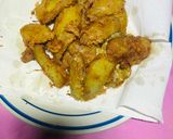 A picture of step 2 of Fried sweet potato in egg🍽.