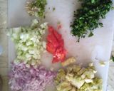 A picture of step 1 of Purple Cabbage Corn Chaat.