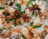 A picture of step 8 of Chicken Biryani.