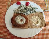 Foto del paso 6 de la receta: Hamburguesa de berenjena con Sándwich de cereales y Gulas al ajillo