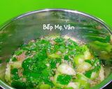 Hình bước làm 2 của món Canh cua mướp và mồng tơi