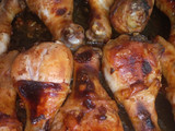 Pollo asado con salsa barbecue