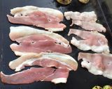 Une image de l'étape 2 de Œufs au bacon à la plancha.