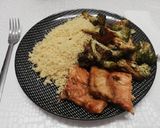 Foto del paso 7 de la receta: 🥦 Salmón y brócoli al horno con salsa de soja con cuscús