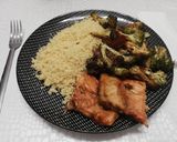 Foto del paso 7 de la receta: 🥦 Salmón y brócoli al horno con salsa de soja con cuscús
