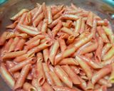 A picture of step 9 of Pink (beetroot) pasta.