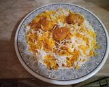 A picture of step 5 of Kafta kabab biryani.