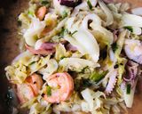 Hình bước làm 3 của món Bắp cải xào hải sản