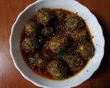 A picture of step 5 of Black chickpeas kofta curry 🍅🧅🌿🧄🌶️💧.