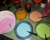 Foto langkah ke 2 dari resep Serabi rainbow kinca nangka.