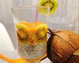 Фото кроку 3 до Диетический 🍹чиа-пудинг с тыквой и киви🥝.