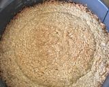 A picture of step 3 of Rhubarb oats tart with frangipane.