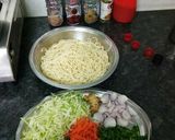 A picture of step 7 of Hakka noodles.