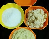 A picture of step 1 of Our Western Odisha 's favorite Khoya Rasbara.