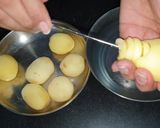 A picture of step 1 of Potato spirals.