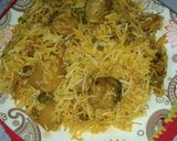 A picture of step 14 of Kofta biryani.