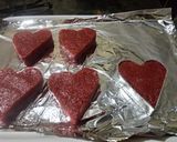 A picture of step 10 of Strawberry khoya hearts.