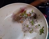 A picture of step 1 of Coconut stuffed parandaa.