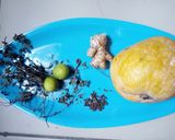A picture of step 1 of Mango juice.