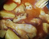 A picture of step 2 of Alo chicken curry.