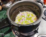 A picture of step 2 of Salty Dalia with veggies.