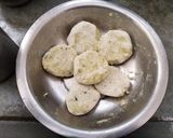 A picture of step 1 of Potato tikki chaat.