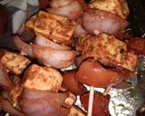 A picture of step 2 of Paneer tikka with Italian seasoning.