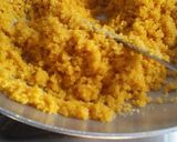 A picture of step 1 of Chocolatey Besan Laddu.
